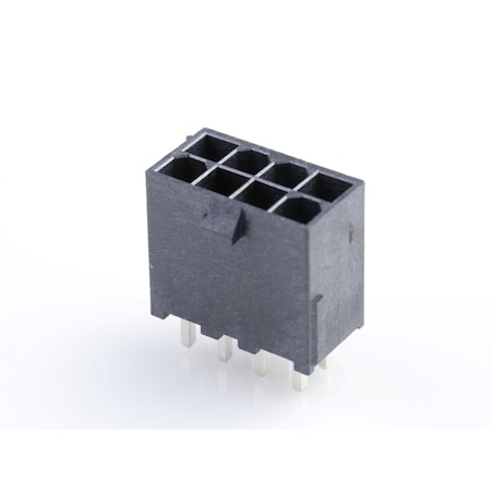 Molex Mini-Fit Jr LCP Vert. Hdr NoPeg 8Ckt Tin 46207-1208